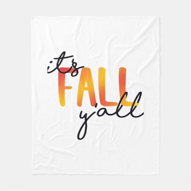 Es ist Fall Y'all ästhetische einfach Fleecedecke (Vorderseite)