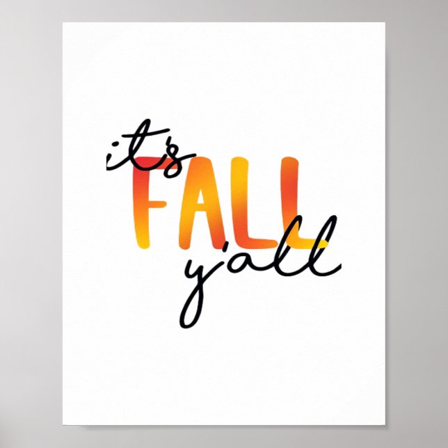 Es ist Fall Y'all ästhetische einfach Poster (Vorne)