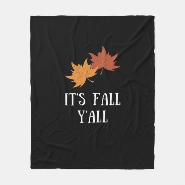 Es ist Fall Y'all ästhetische Grafik Fleecedecke (Vorderseite)
