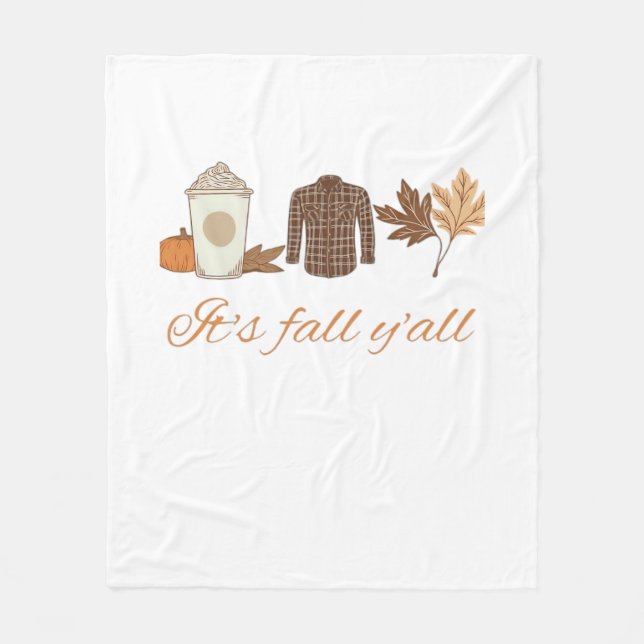 Es ist Fall Y'all Creative Art Fleecedecke (Vorderseite)