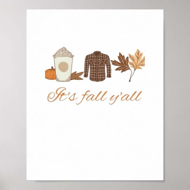 Es ist Fall Y'all Creative Art Poster (Vorne)
