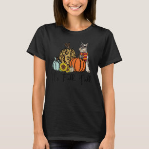 Es ist Fall Y'all Miniature Schnauzer Leopard Pump T-Shirt