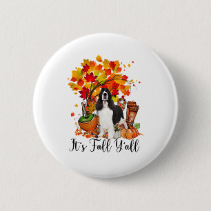 Es ist Fall Y'all Springer Spaniel Hund Halloween  Button