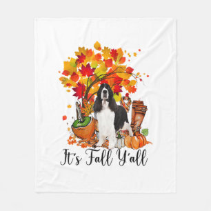 Es ist Fall Y'all Springer Spaniel Hund Halloween Fleecedecke