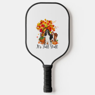 Es ist Fall Y'all Springer Spaniel Hund Halloween  Pickleball Schläger