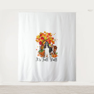 Es ist Fall Y'all Springer Spaniel Hund Halloween  Wandteppich