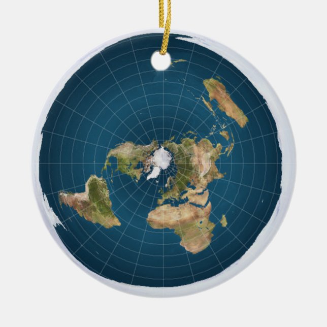 Es ist flach.  Nein, wirklich. Keramik Ornament (Vorne)