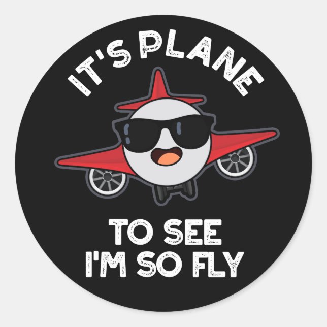 Es ist Flugzeug, zu sehen, dass ich so fliegend bi Runder Aufkleber (Vorderseite)