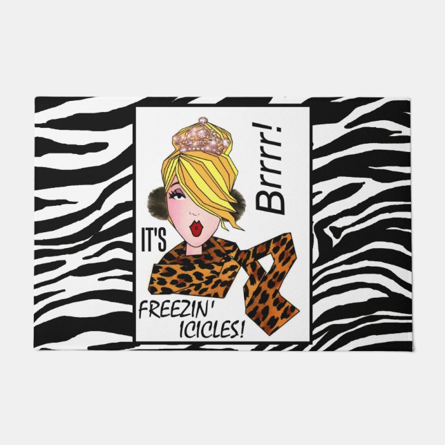 "Es ist Freezin' Eiskeln!" DIVA Fußmatte (Vorderseite)