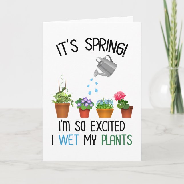 Es ist Frühling! Ich bin so aufgeregt, dass ich me Karte (Vorderseite)