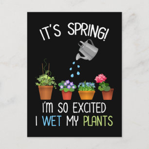 Es ist Frühling! Ich bin so aufgeregt, dass ich me Postkarte