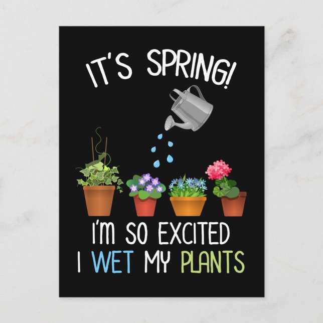 Es ist Frühling! Ich bin so aufgeregt, dass ich me Postkarte (Vorderseite)
