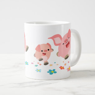 Es ist Frühling! - Zwei Niedliche Cartoon Jumbo Ta Jumbo-Tasse