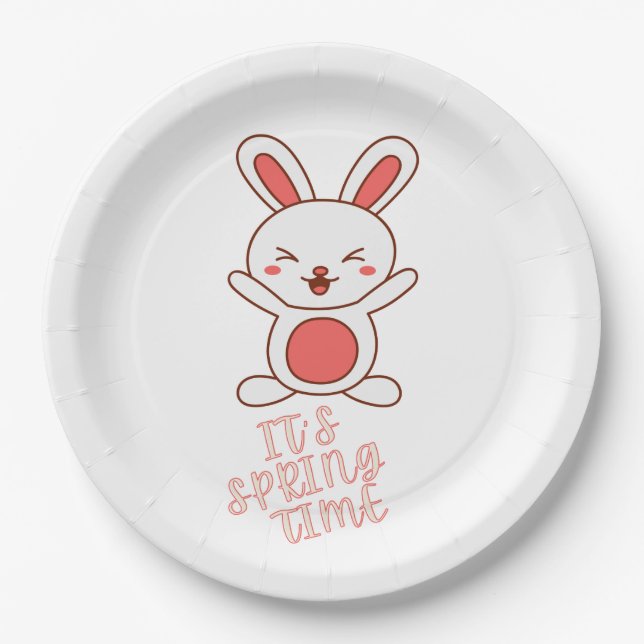 Es ist Frühlingszeit Pappteller (Vorderseite)
