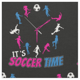 Es ist Fußball-Time-Girls-Fußball-Zitat Stoff
