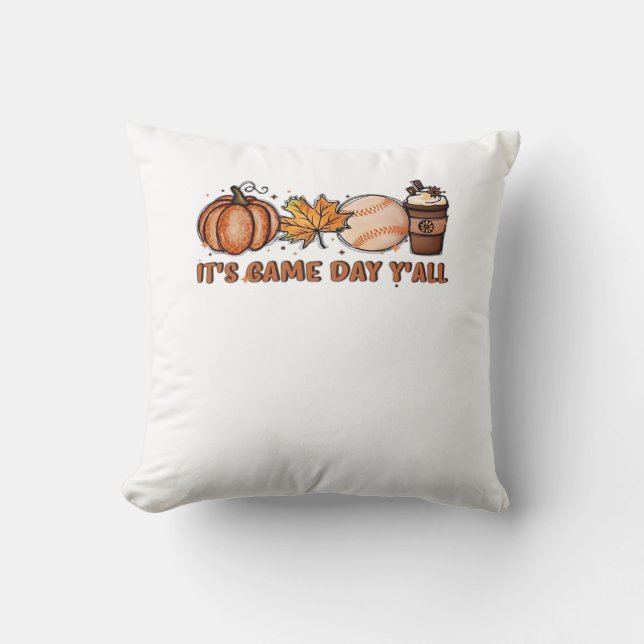 Es ist Game Day Y’all, Fall Baseball Kissen (Vorderseite)