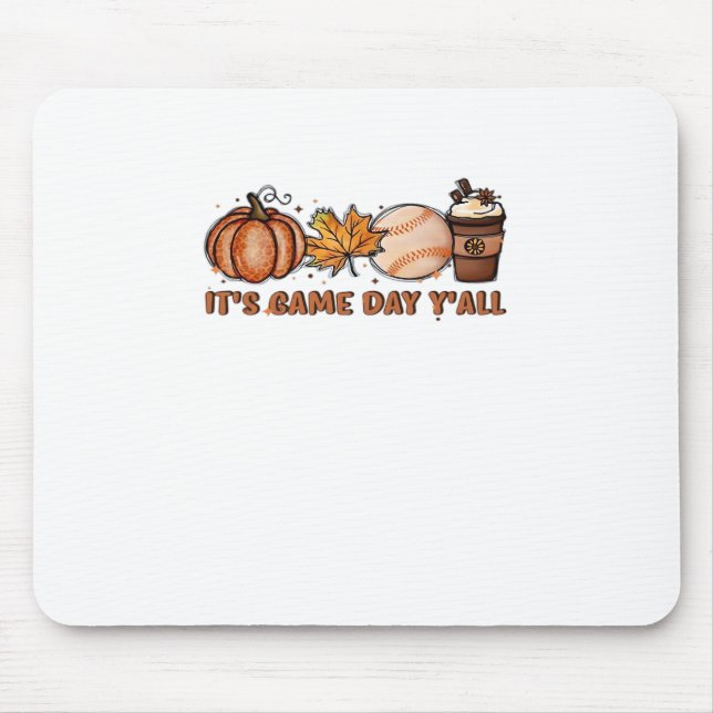 Es ist Game Day Y’all, Fall Baseball Mousepad (Vorne)