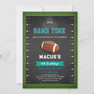 Es ist GAME TIME Football Birthday Party Einladung