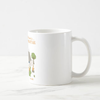 Es ist ganz über das Abenteuer Kaffeetasse
