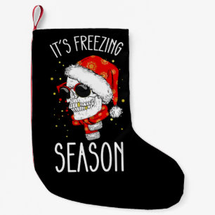 Es ist Gefrierende Winter Schnees Weihnachtsferien Kleiner Weihnachtsstrumpf