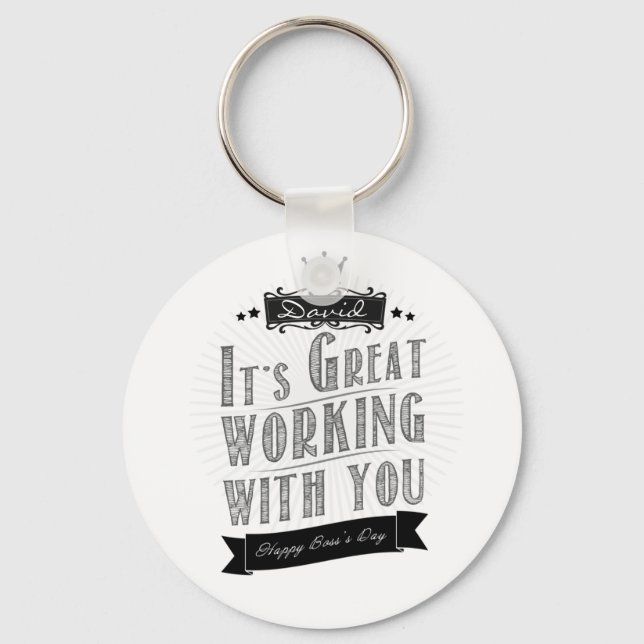 Es ist großartig mit dir zu arbeiten, Happy Boss's Schlüsselanhänger (Vorderseite)