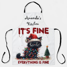 "Es ist gut, alles ist in Ordnung!" Weihnachtskatz Schürze