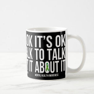 Es ist gut, darüber zu reden, psychische Gesundhei Kaffeetasse