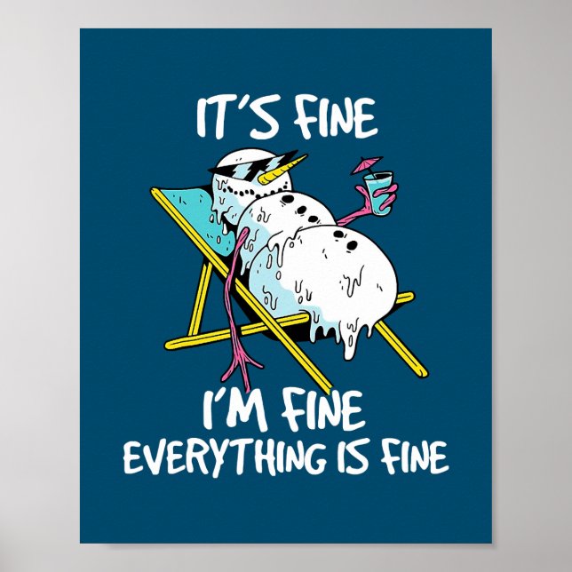Es ist gut, dass ich einen schönen Schneemannsomme Poster (Vorne)