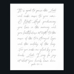 Es ist gut, den Herrn zu loben... Psalm 92:1-4 Poster<br><div class="desc">Es ist gut,  den Herrn zu loben...  Psalm 92:1-4</div>