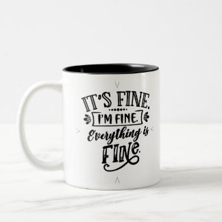 Es ist gut, ich bin gut, alles ist gut zweifarbige tasse