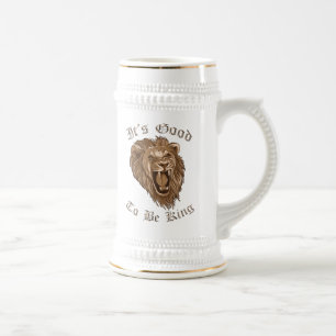 Es ist gut, König Löwe Bierkrug zu sein Bierglas