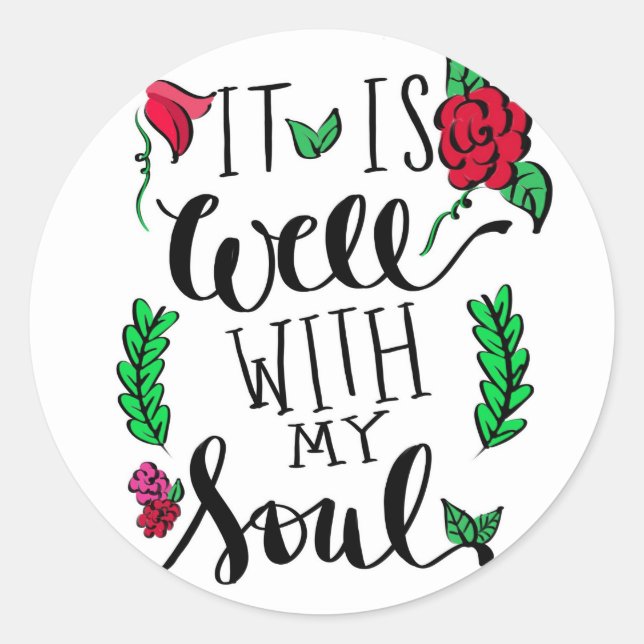 "Es ist gut mit meinem Soul"-Aufkleber Runder Aufkleber (Vorderseite)