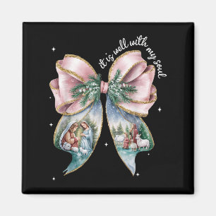 Es ist gut mit meinem Soul Bow Nativity Scene Baby Magnet
