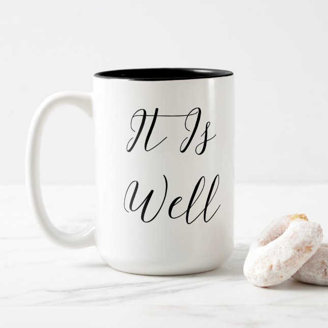 Es ist gut mit meinem Soul Christlich Zweifarbige Tasse (Mit Donut)