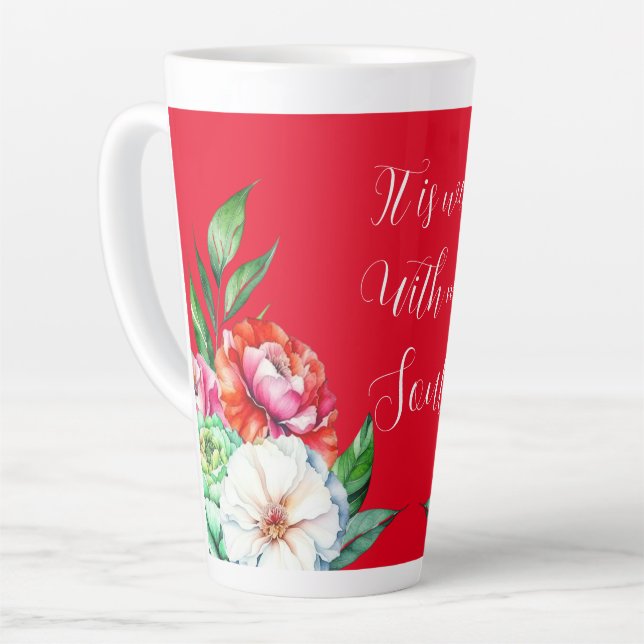 Es ist gut mit meinem Soul Milchtasse (Linke Ecke)