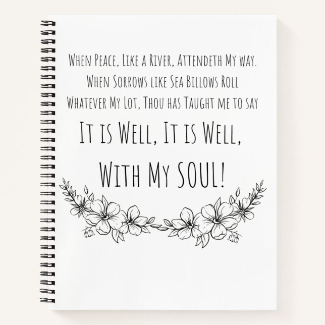 Es ist gut mit meinem Soul Spiral Notebook Notizbuch (Vorderseite)