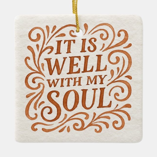 Es ist gut mit meinem Soul Typografie Keramikornament (Vorderseite)