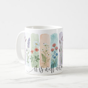 Es ist gut mit meiner Seele Blumengrüße-Tasse Kaffeetasse