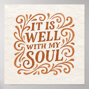 Es ist gut mit meiner Seele Typografie Poster