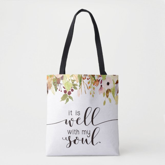Es ist gut mit meiner Soul-BlumenTaschen-Tasche Tasche (Vorderseite)