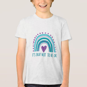 Es ist gut, nicht Ok Retro Rainbow Suizid Preven Tri-Blend Shirt