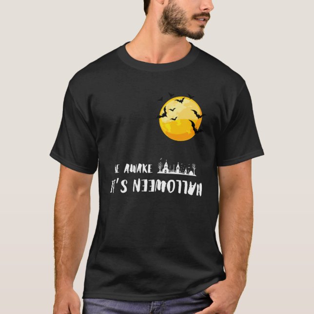 Es ist Halloween White Schriftart T - Shirt (Vorderseite)