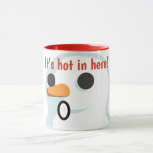 "Es ist heiß hier drin!" Funny niedlich Snowman Ho
