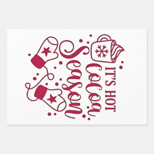 Es ist heiße Schokoladen-Saison Kakao Weihnachten Geschenkpapier Set