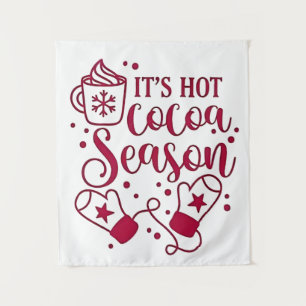 Es ist heiße Schokoladen-Saison Kakao Weihnachten  Wandteppich