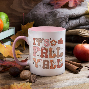 Es ist Herbst, Ihr Sommer-Vibe Rosa Floral Herbst Tasse