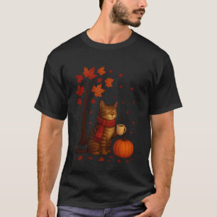 Es ist Herbst. Ihre Katze. Herbstlaub. Lustige Kat T-Shirt