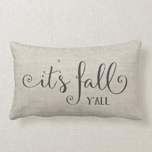 es ist Herbst Leute burlap-Typografie Lendenkissen