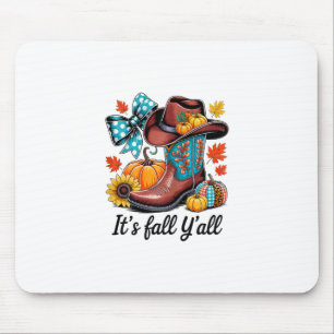 Es ist Herbst, Leute, Cowboy-Stiefel, Kürbis, Hall Mousepad