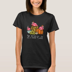 Es ist Herbst, Leute Flamingo Leopard Kürbis Falle T-Shirt